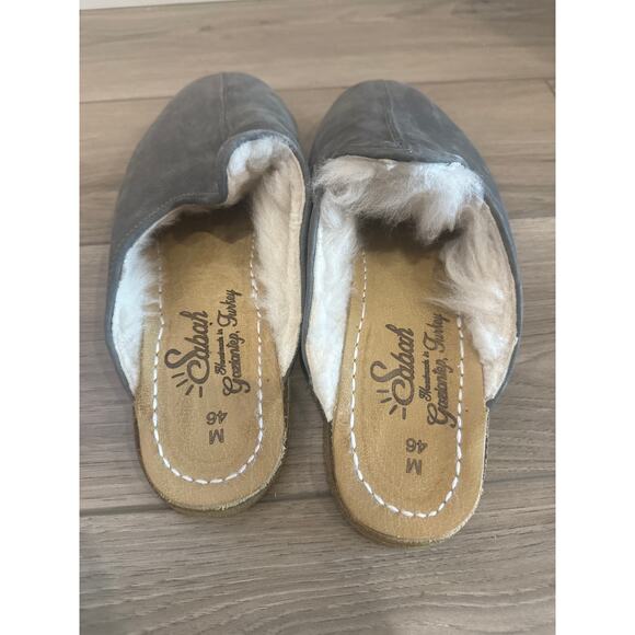 Sabah Baba Shearling Slides Men\'s Sz 46 US 12.5 Leather Shearling Slippers main image 5